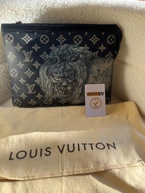 Limited Edition Louis Vuitton x Chapman Brothers Savane Pochette Voyage
